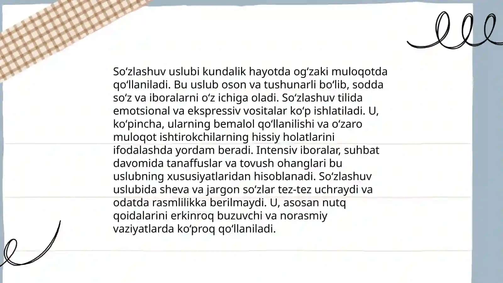 Soʻzlashuv uslubi va uning xususiyatlari 4