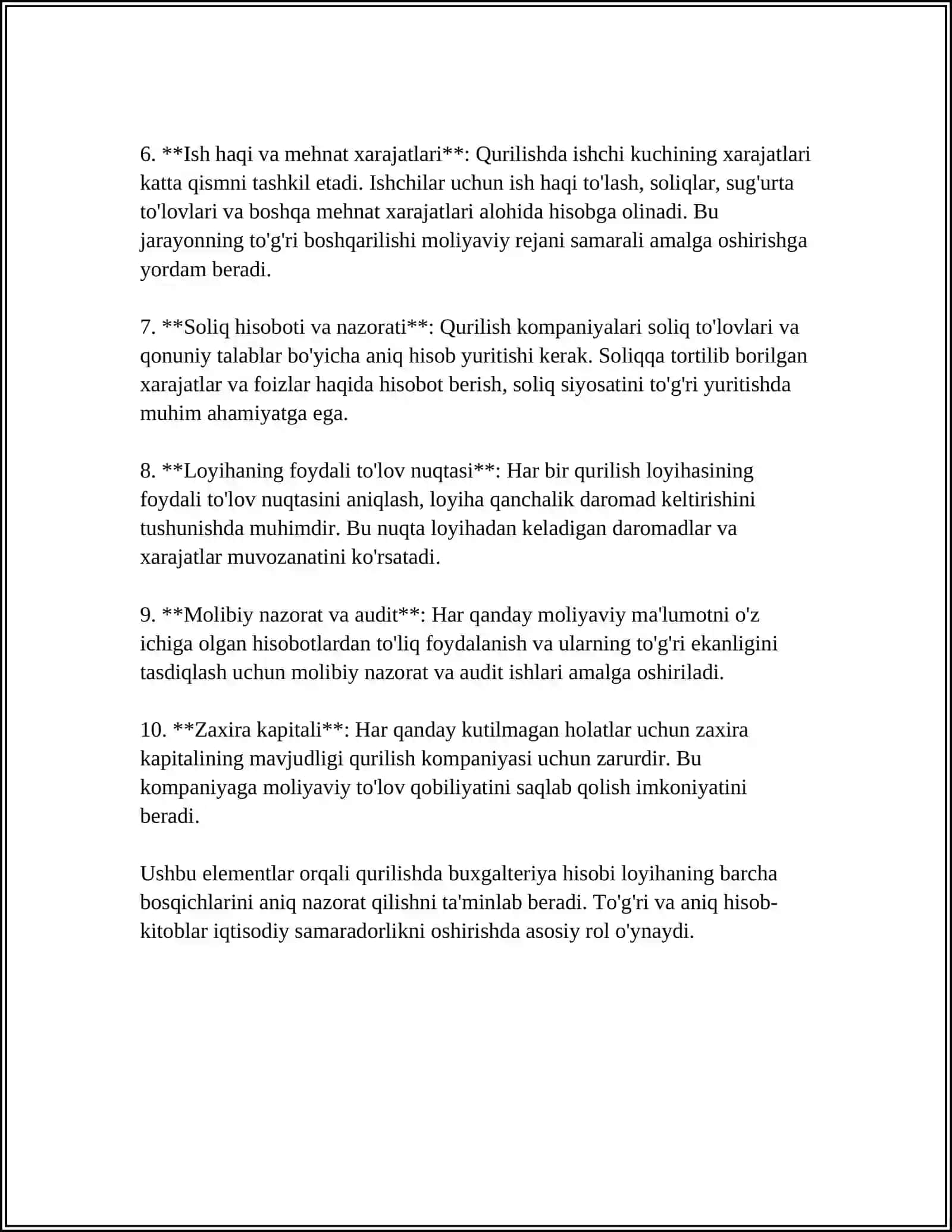 Qurilishda Buxgalteriya Hisobi va Audit 4