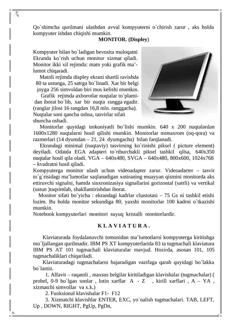 KOMPYUTERNING TASHKIL ETUVCHILARI VA ISHLASH PRINTSIPLARI 4