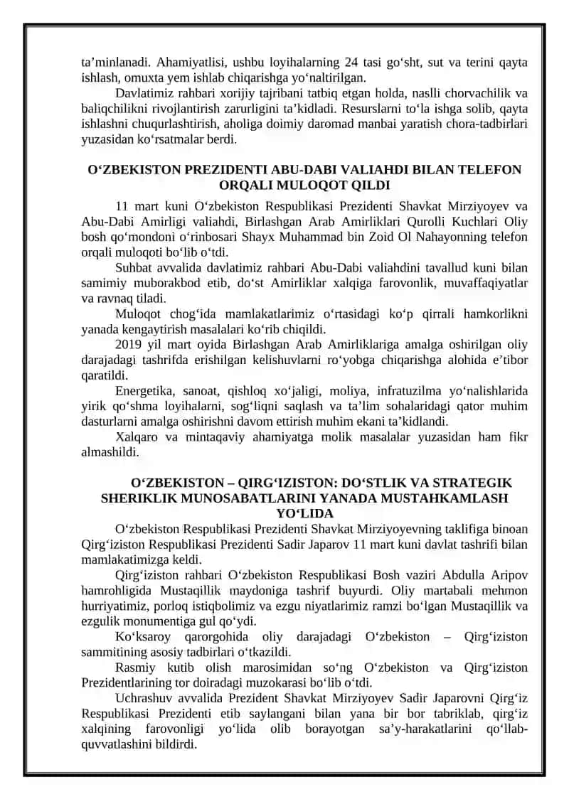 YILQICHILIK VA OT SPORTINI YANADA RIVOJLANTIRISH HAMDA ZAMONAVIY BESHKURASH VA POLO SPORT TURINI OMMALASHTIRISH BO‘YICHA QO‘SHIMCHA CHORA-TADBIRLAR TO‘G‘RISIDA 4