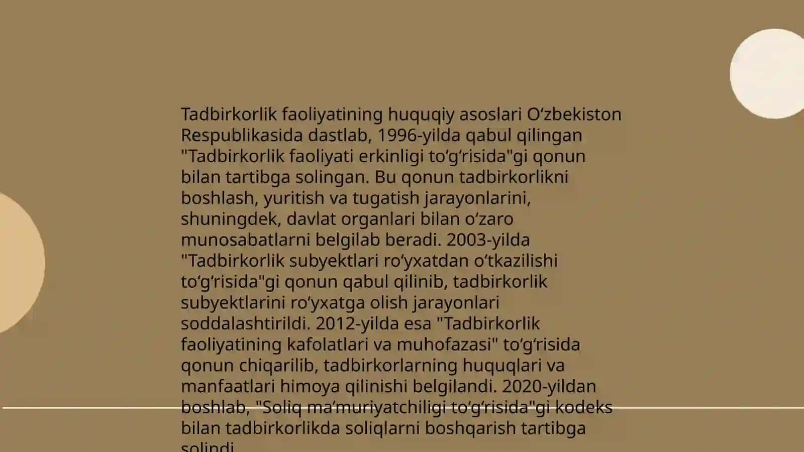 Xorijiy mamlakatlar tadbirkorligining bugungi kunga qadar beznis faoliyati 4