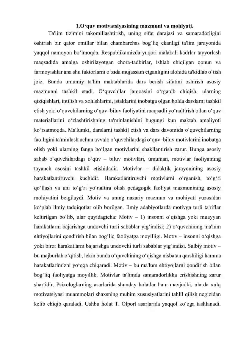 O‘quv motivatsiyasini o‘rganish 4