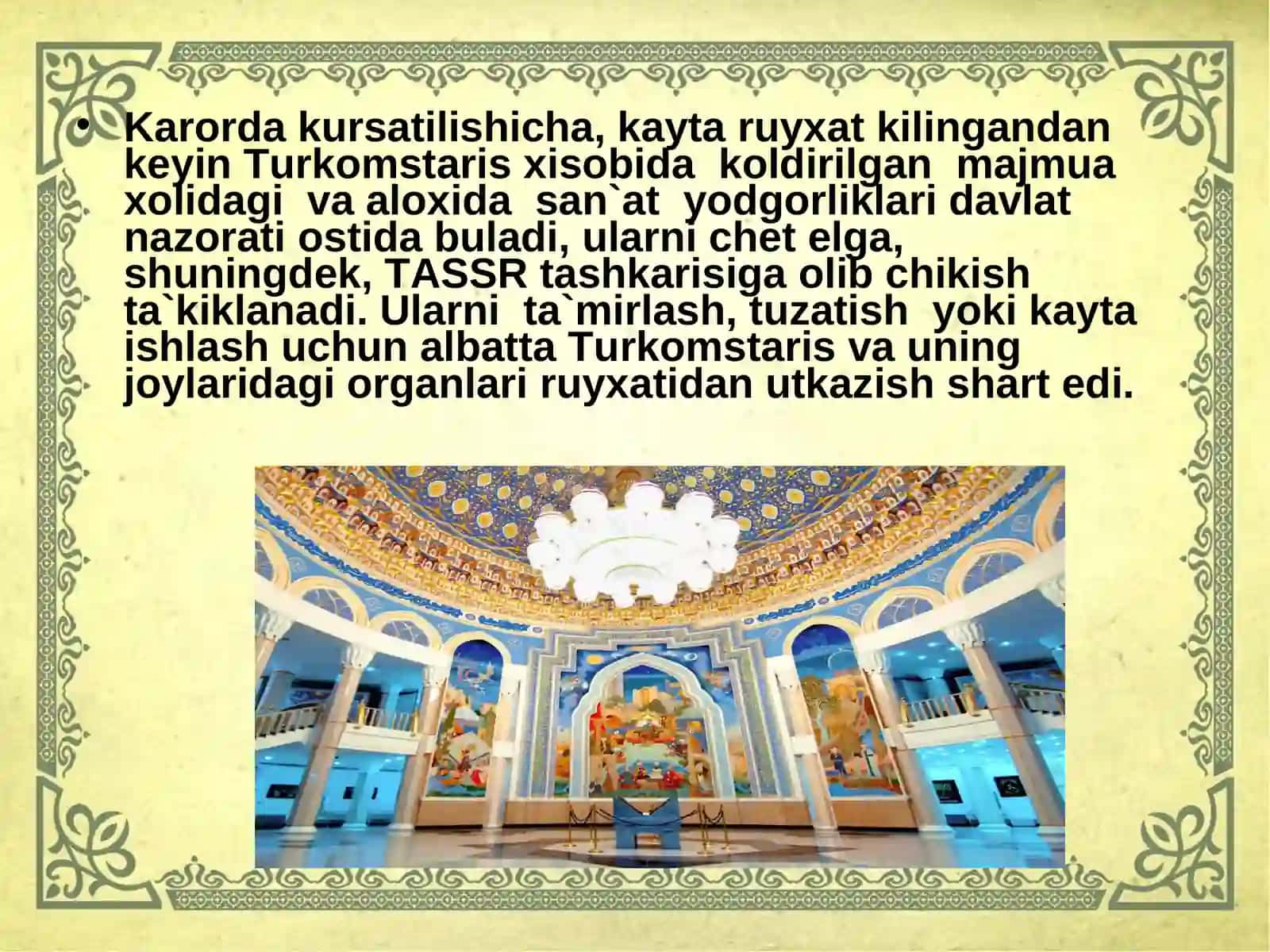 XX ASRNING 20-30 YILLARIDA O`ZBEKISTONDA DAVLAT MUZEYLARINI TASHKIL ETILISHI 4