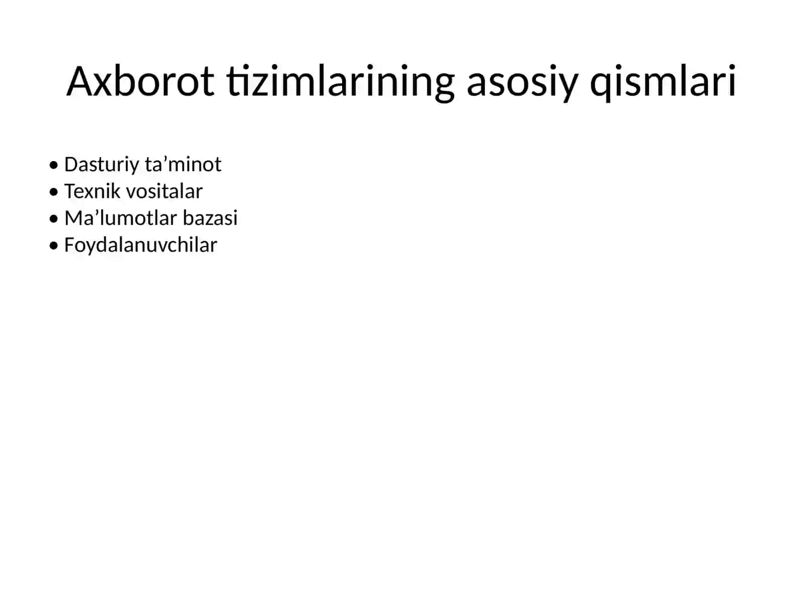Axborot tizimlari va raqamli boshqaruv 4