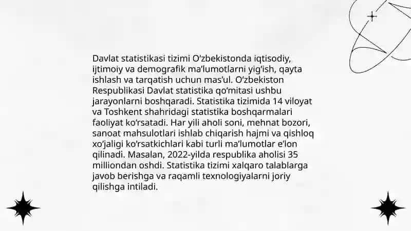 Davlat statistikasi togrisidagi qonunlar 4