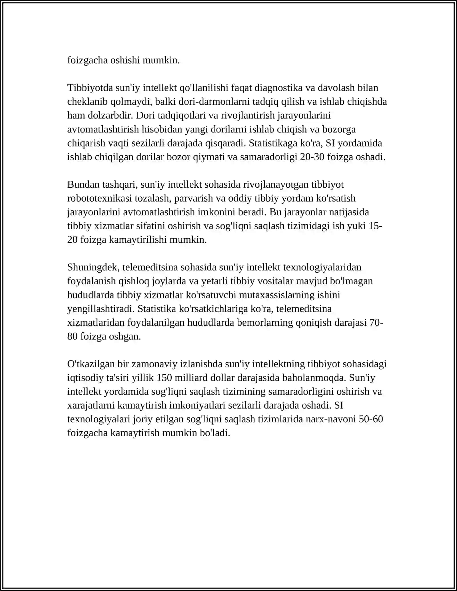 MUSTAQIL ISH Mavzu: ILMIY TADQIQOT MAVZUSINI TANLASH VA UNING DOLZARBLIGINI ASOSLASH 4