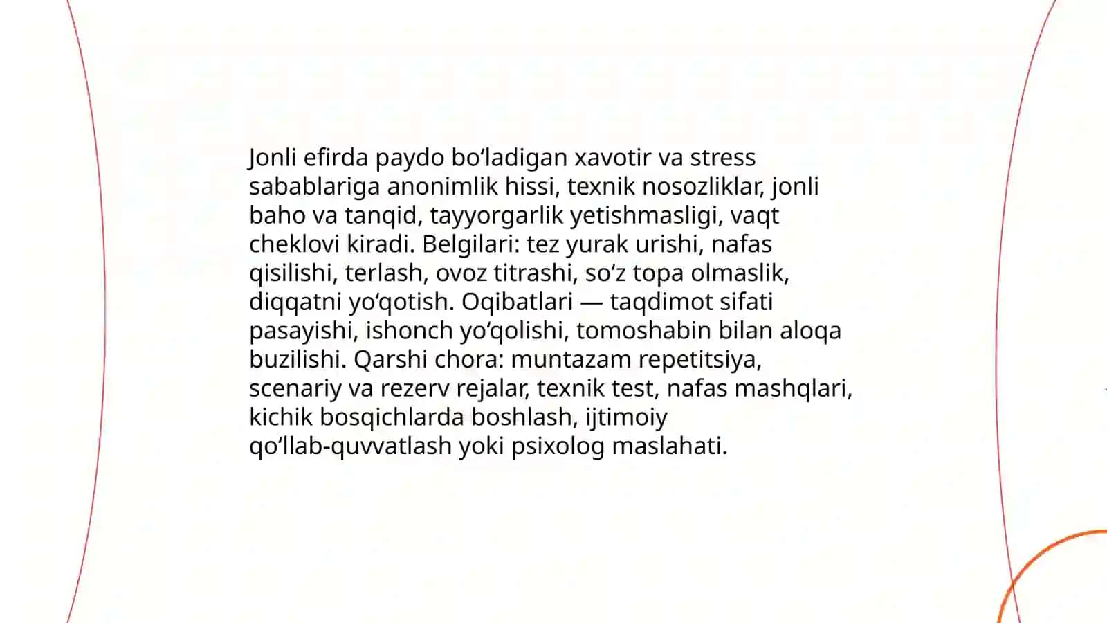 Jonli efirning psixologik muommolari 4