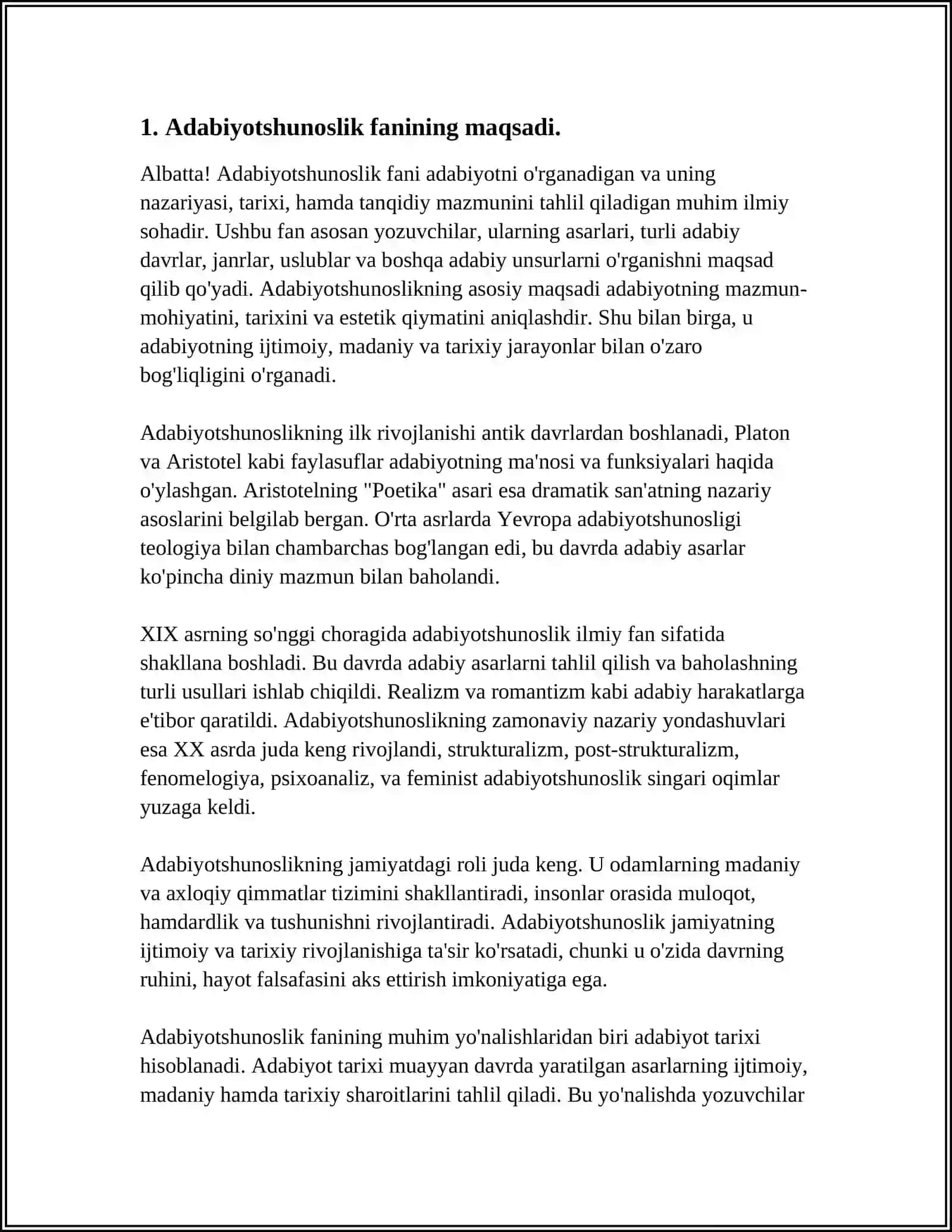 ADABIYOTSHUNOSLIK KURSINING MAQSAD VA VAZIFALARI 4