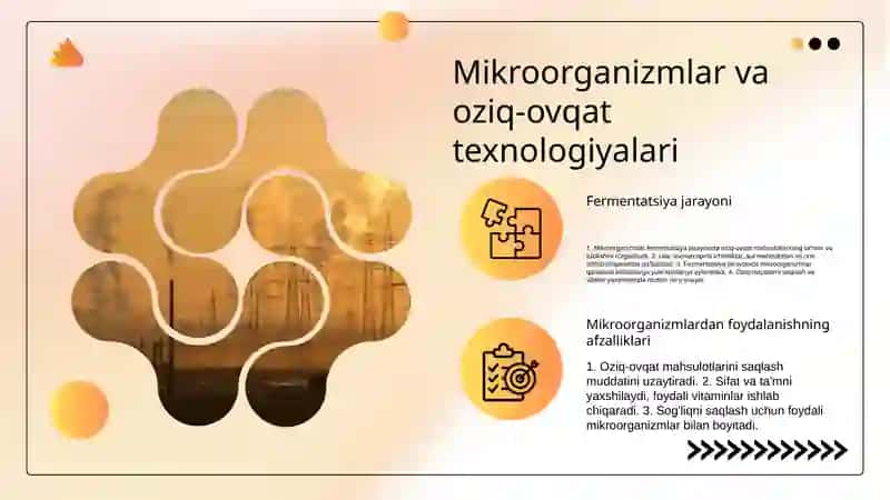 Oziq ovqat sanoatida mikroorganizmlardan foydalanish 4