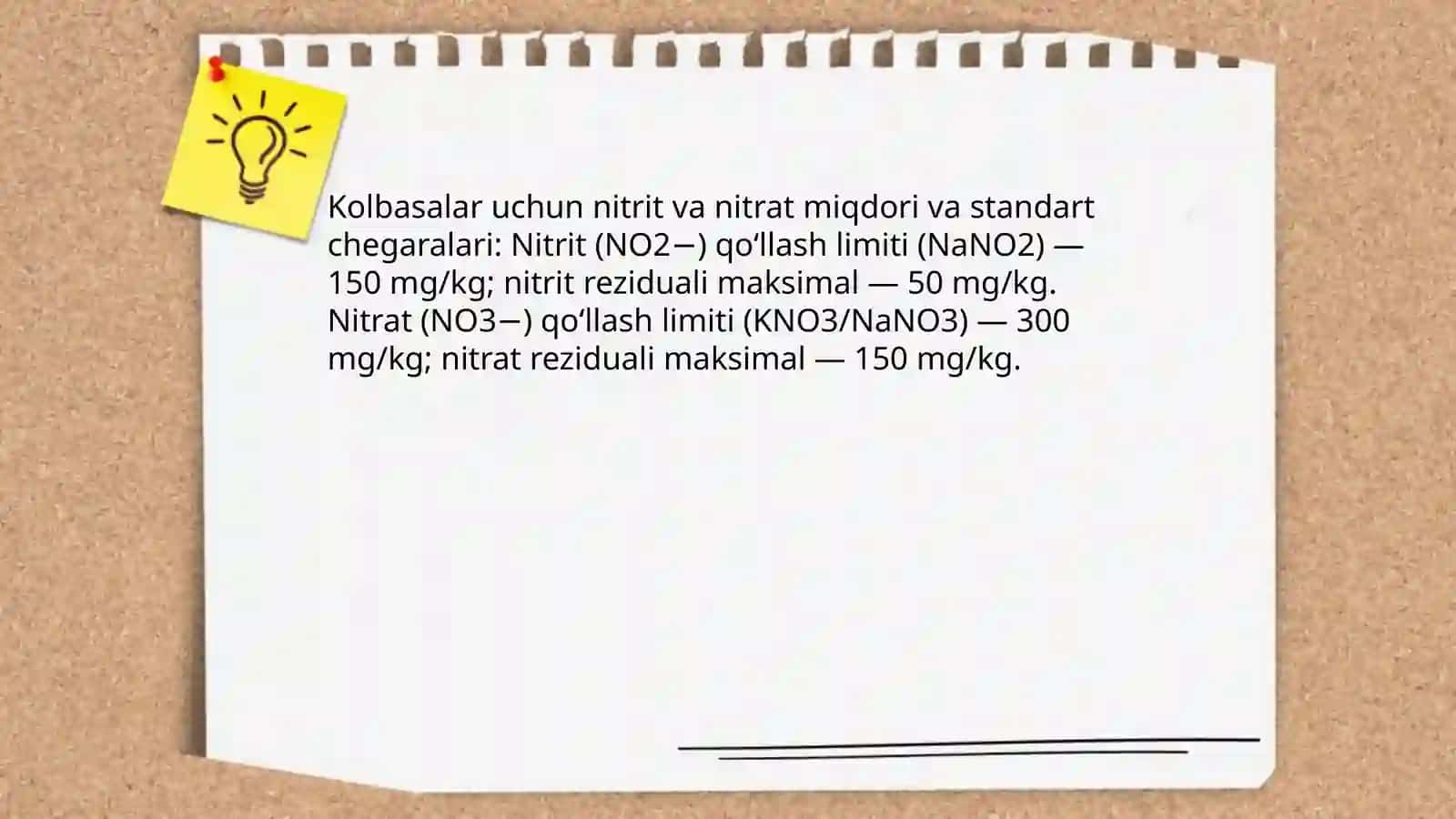 Kolbasa mahsulotlariga tegishli standartlarda xavfsizlik koʻrsatkichlarini aniqlash 4