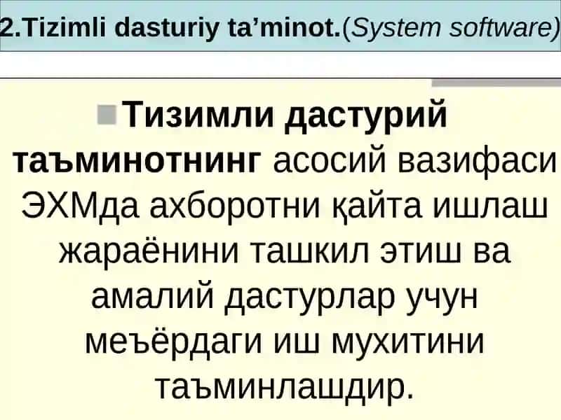 Dasturiy ta’minot va uning rivojlanib borish tendentsiyalari 4
