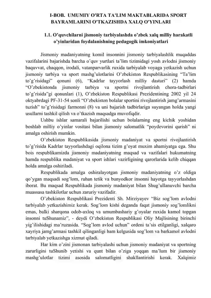 SPORT BAYRAMLARINI TASHKIL QILISH VA O'TKAZISH METODIKASI 4