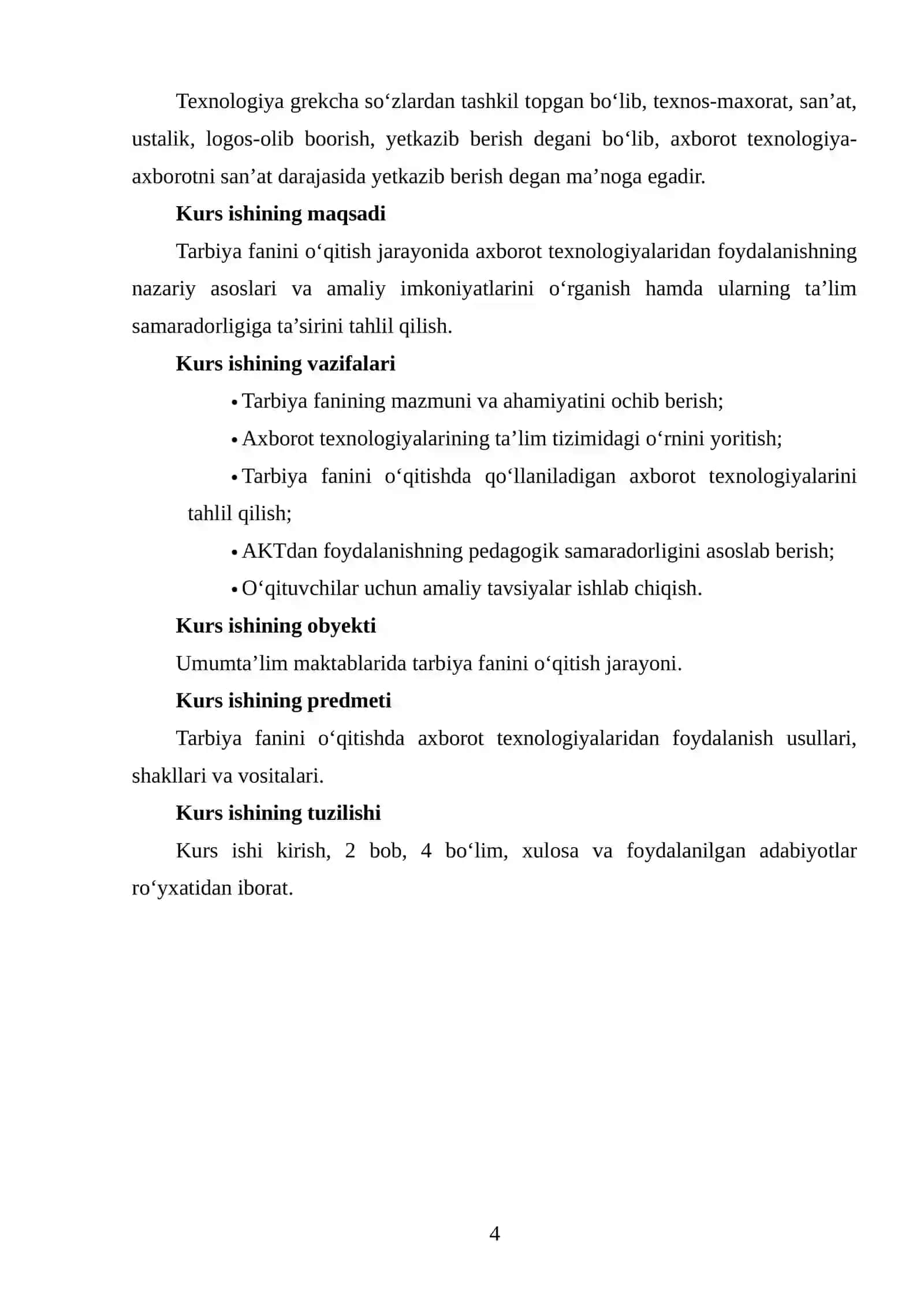 TARBIYA FANINI O‘QITISHDA AXBOROT TEXNOLOGIYALARIDAN FOYDALANISH 4