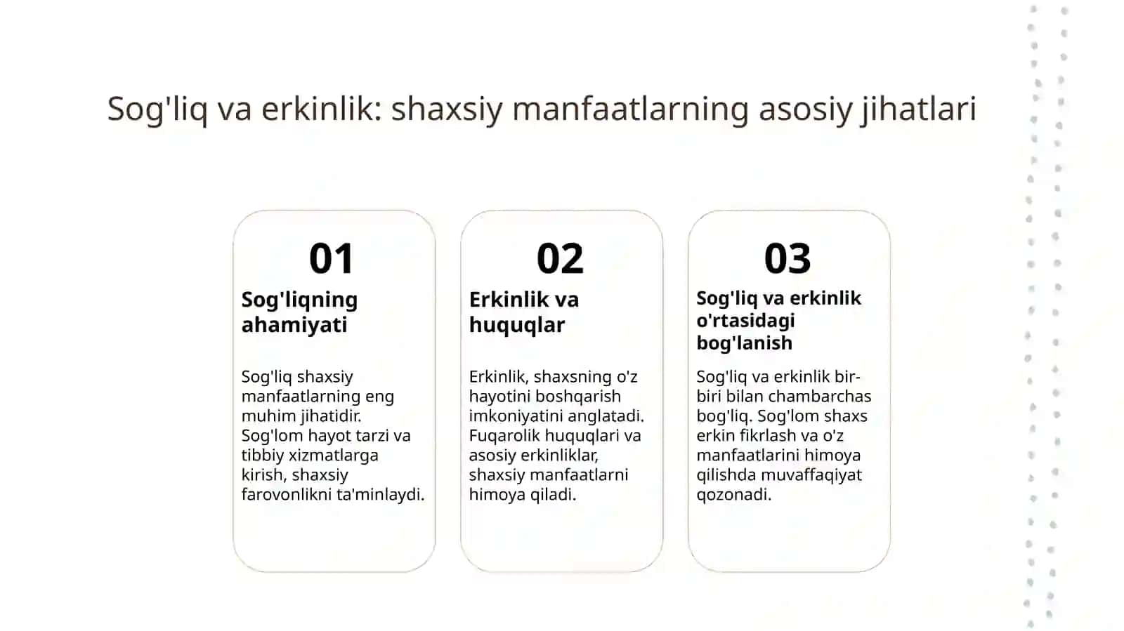Shaxsning hayotiy muhim manfaatlari va uning xavsizligiga tahdidlar 4