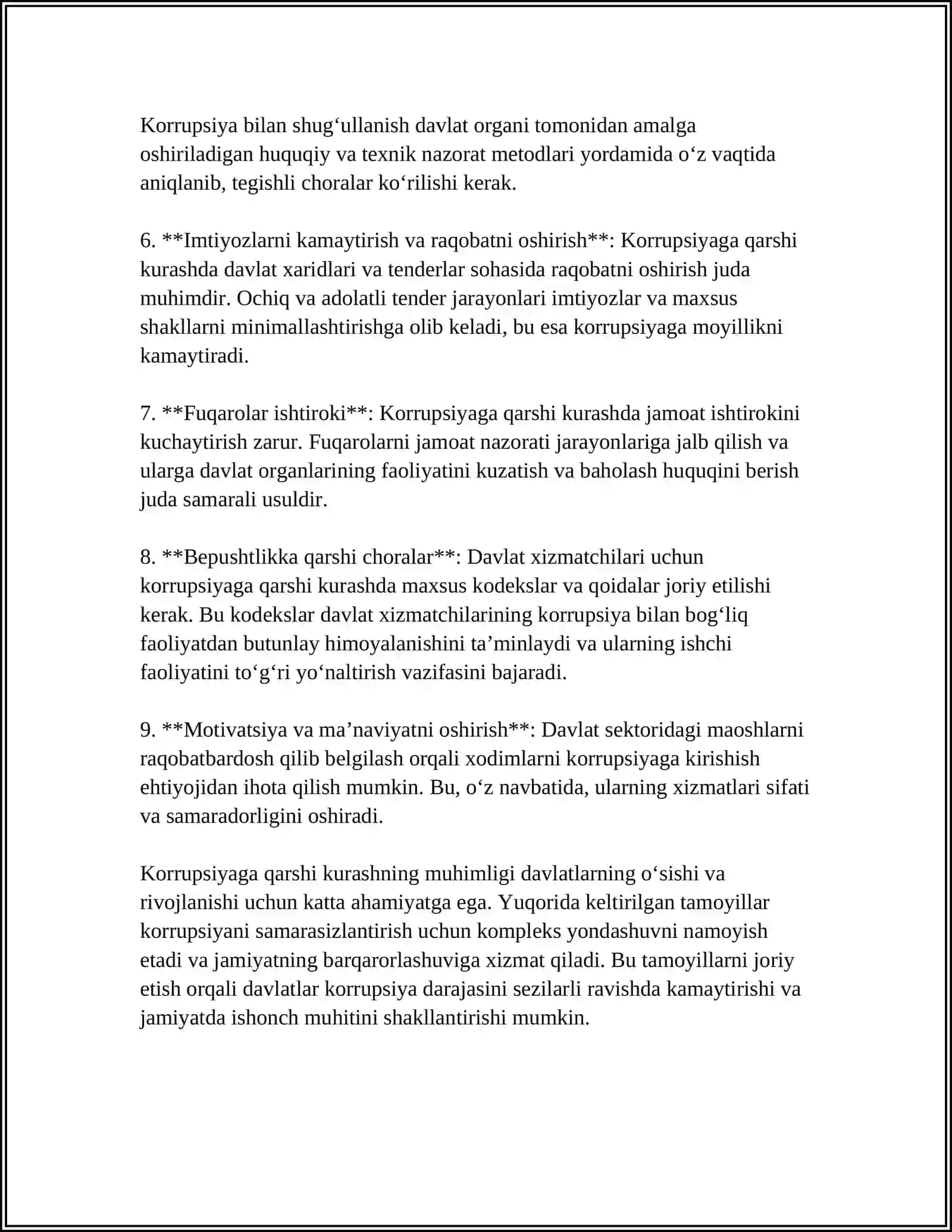 BIZ KORRUPSIYAGA QARSHIMIZ 4