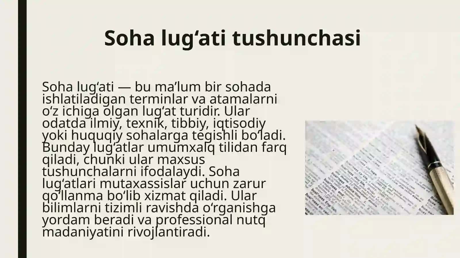 Soha lug'atlari haqida ma'lumot 4