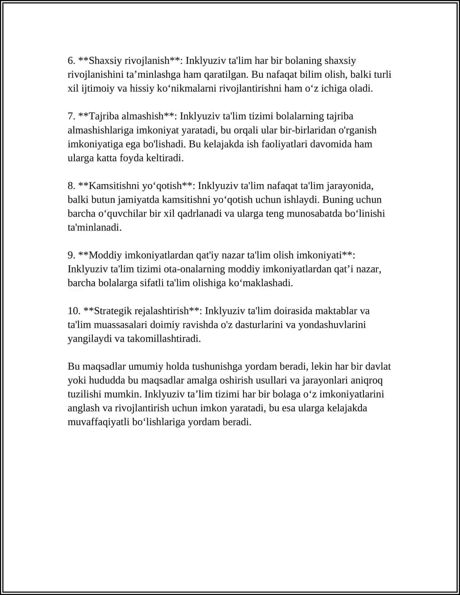 INKLYUZIV TAʼLIMNING XUSUSIYATLARI 4