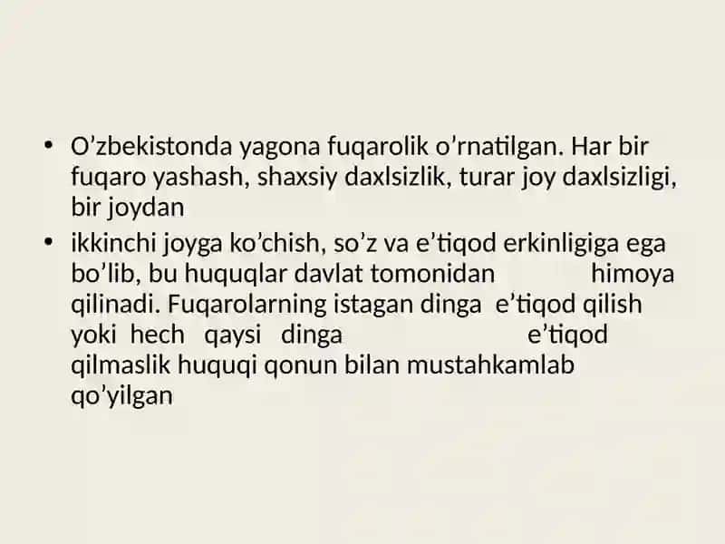 O’ZBEKISTONDA INSON HUQUQLARI VA ERKINLIKLARI KAFOLATI. SUD HOKIMIYATI 4