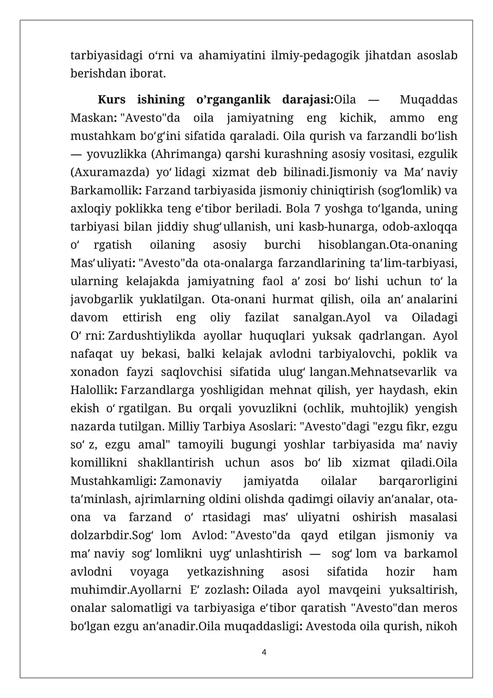 Muqaddas Avesto kitobida farzand tarbiyasida oilaning o’rni va ahamiyati 4