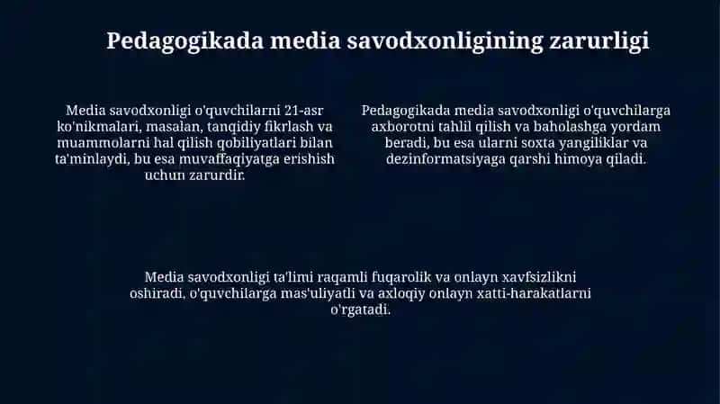 Media Savodxonligi 4