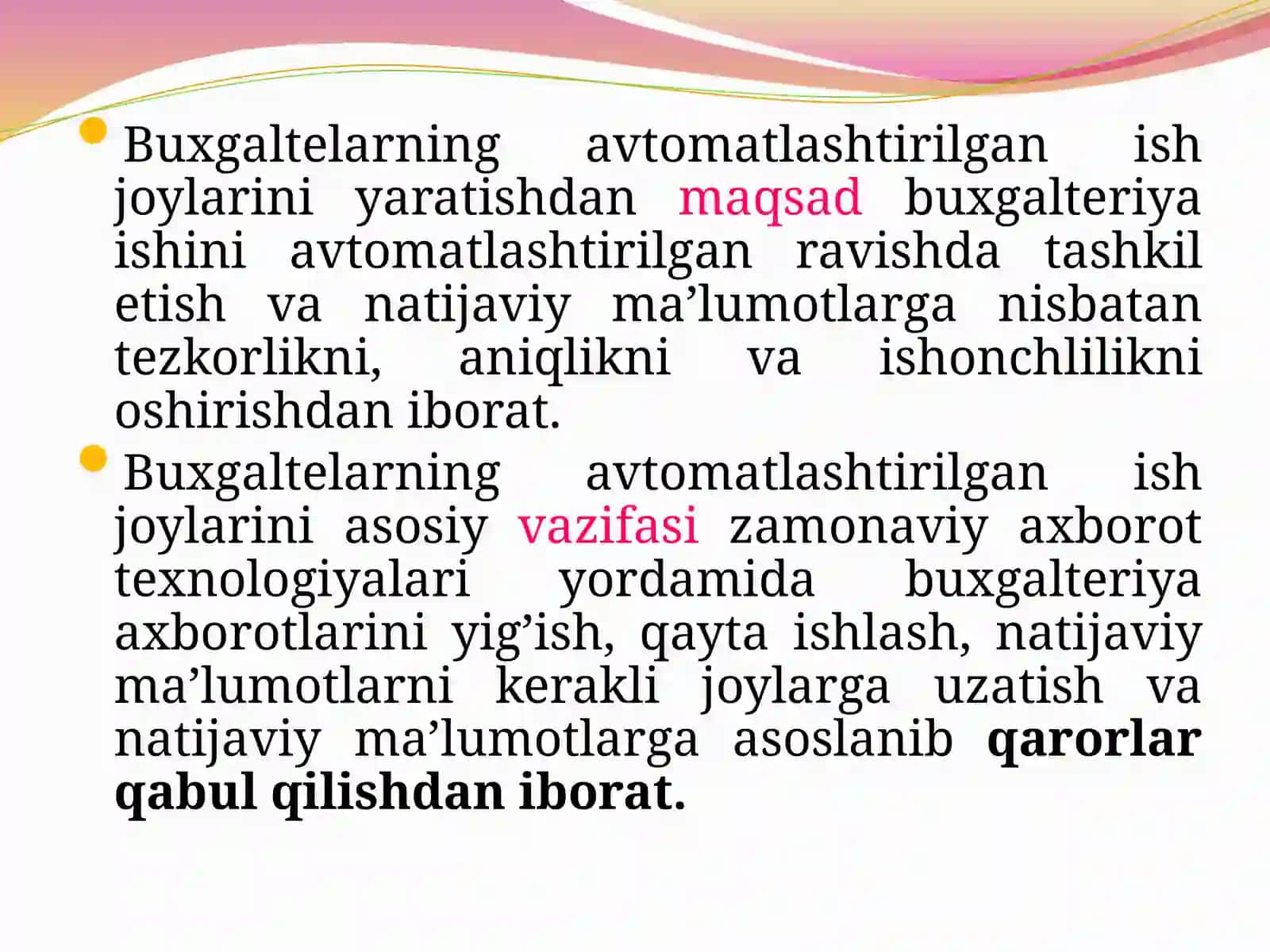 Avtomatlashtirilgan ish joylari (BAIJ) 4