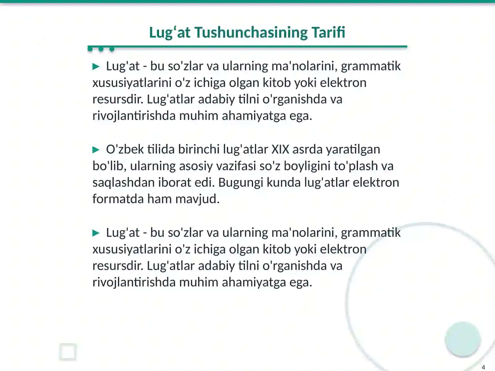 Adabiy Tilning Takomillashishida Lug’atlarning O’rni va Ular Da Leksik-Grammatik Ma’lumotlarning Beilishi 4