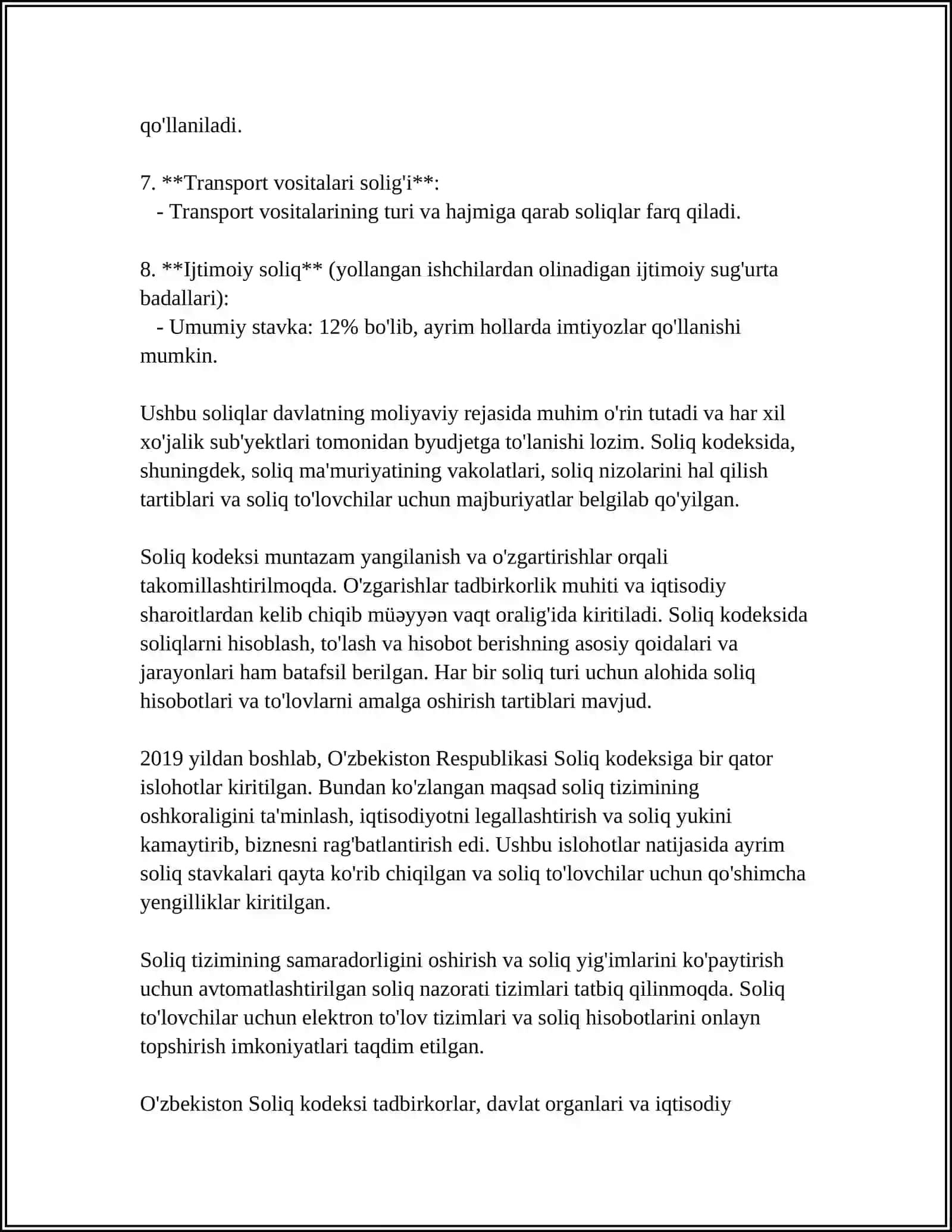 O'ZBEKISTON RESPUBLIKASI SOLIQ TIZIMI VA HISOB SIYOSATI 4