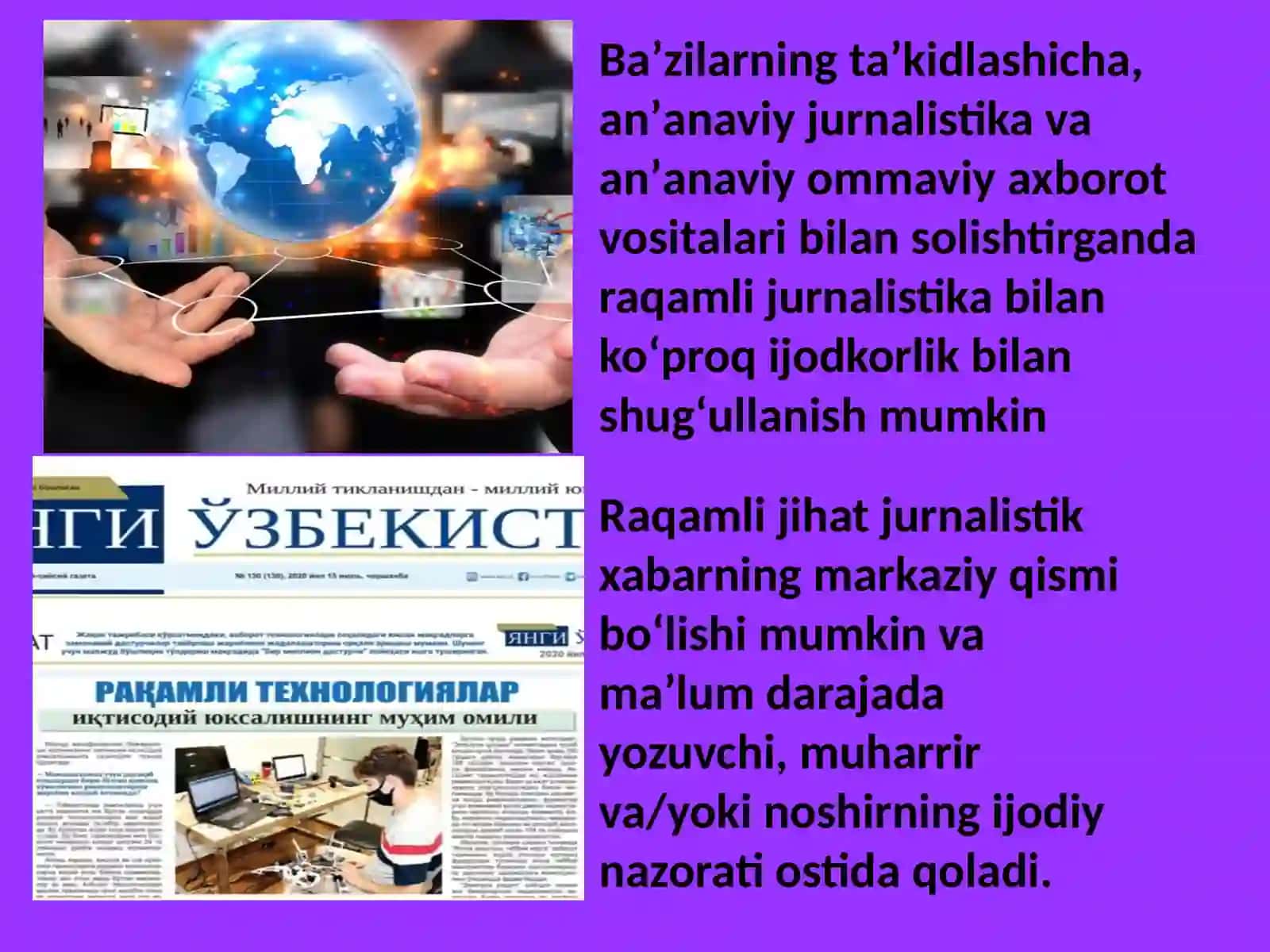 Jurnalistlarning faoliyatida diognostika raqamli axborot texnologiyalari 4