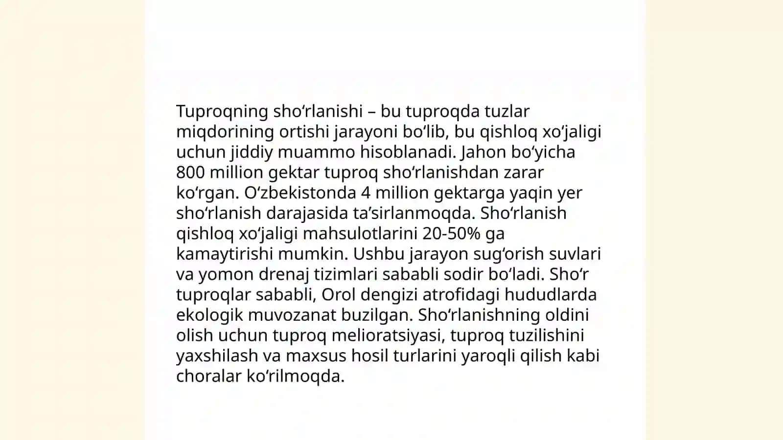 Dehqonobod tumanidagi ekologik muammolar va ularning yechimlari 4