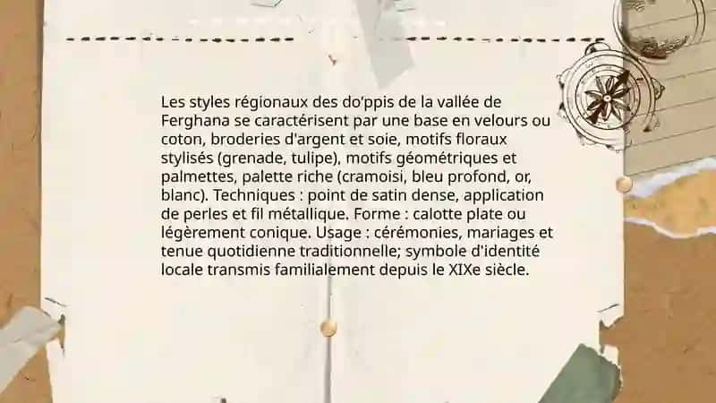 Les doʻppis traditionnelles des régions de la République d’Ouzbékistan 4