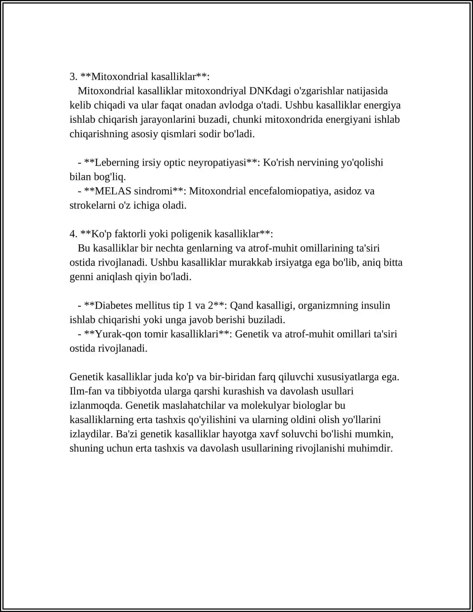 GENETIK XASTALIKLARNING MOLEKULYAR DIAGNOSTIKASI ASOSLARI 4