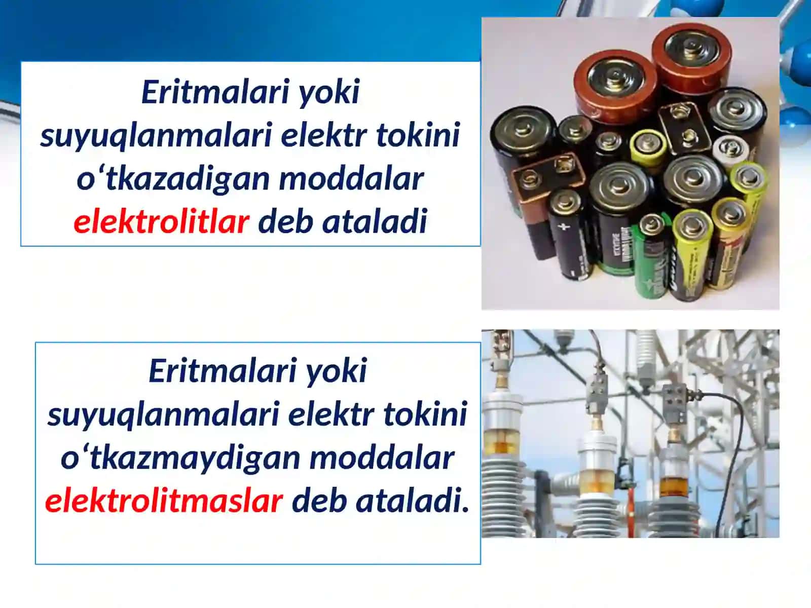 Elektrolitik dissotsilanish nazariyasining asosiy qoidalari 4
