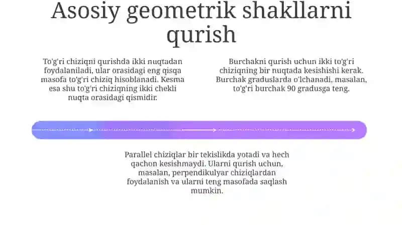Sodda geometrik yasash ishlari bilan tanishtirish 4