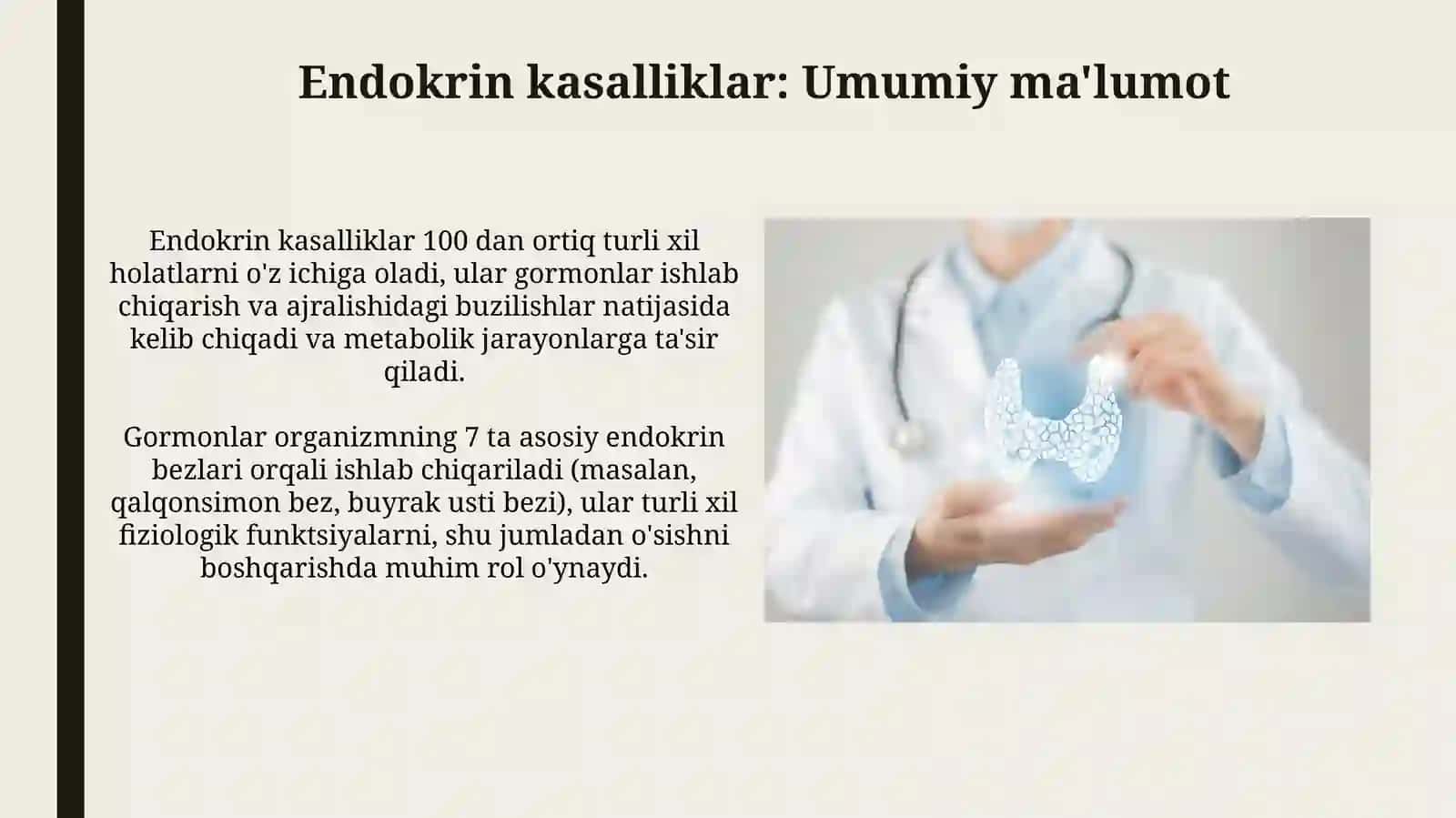 Qandli diabet va qalqonsimon bez kasalliklari: Umumiy ma'lumotlar 4