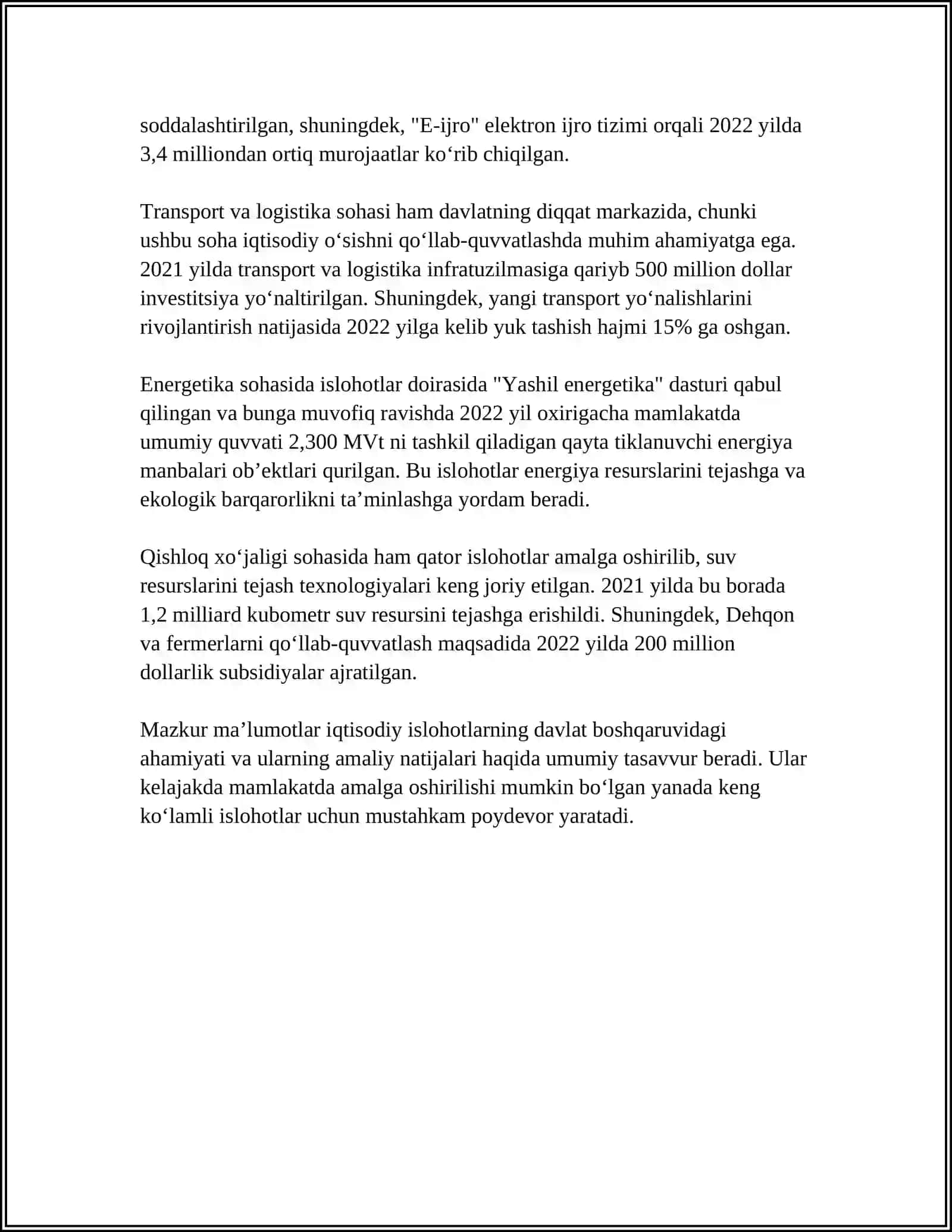 MUSTAQILLIK YILLARIDA DAVLAT BOSHQARUVI TIZIMIDA AMALGA OSHIRILAYOTGAN ISLOHOTLAR 4