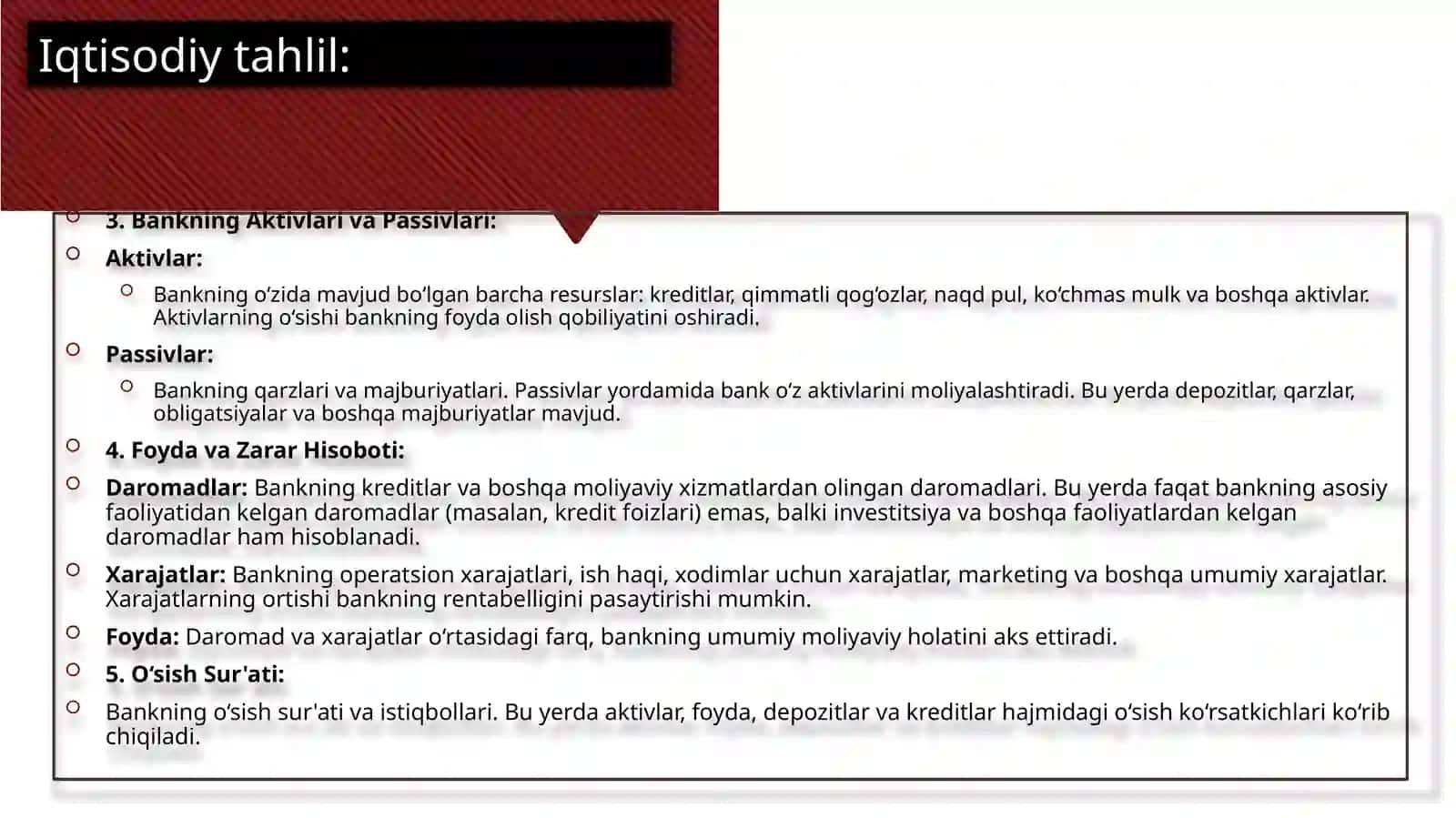Asaka bankining iqtisodiy va menejment tomonlarining umumiy tahlili. 4