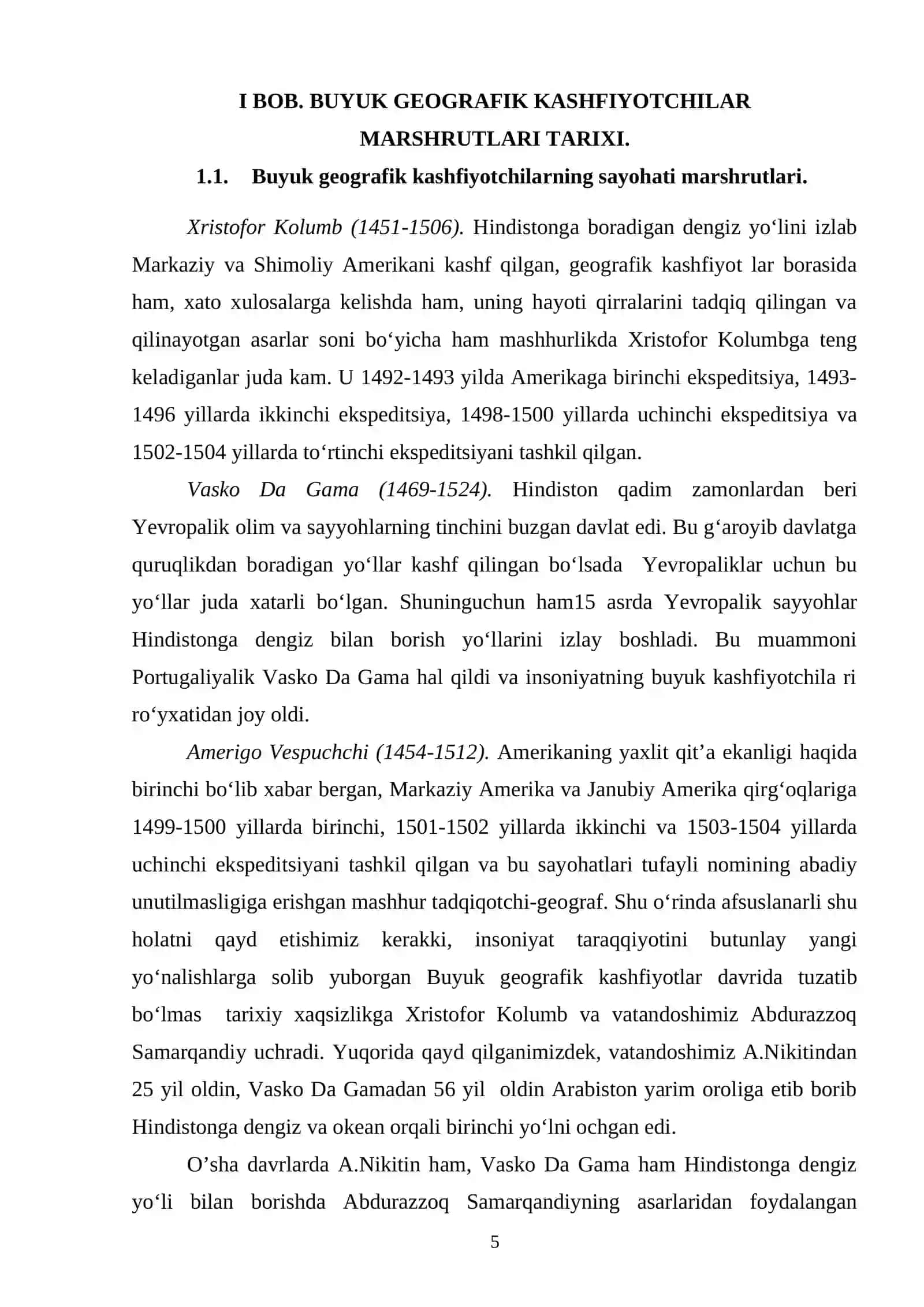 Buyuk geografik kashfiyotchilarning sayohati marshrutlari 4