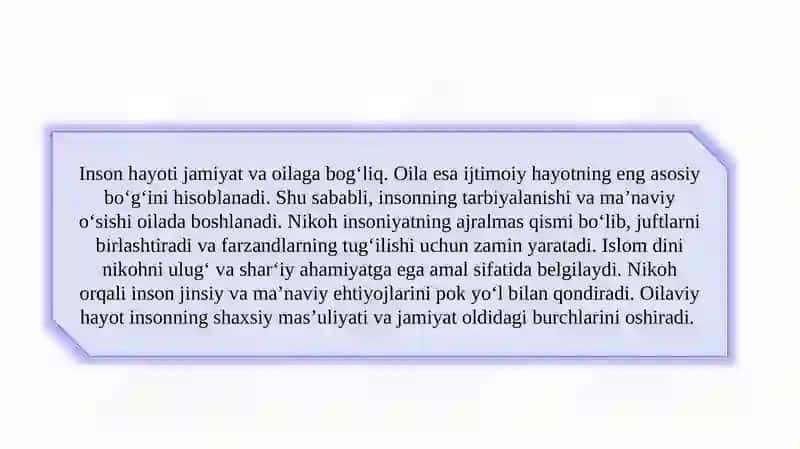 Shayx Muhammad Sodiq Muhammad Yusufning Baxtiyor oila asarida islom qadriyatlarining talqini 4