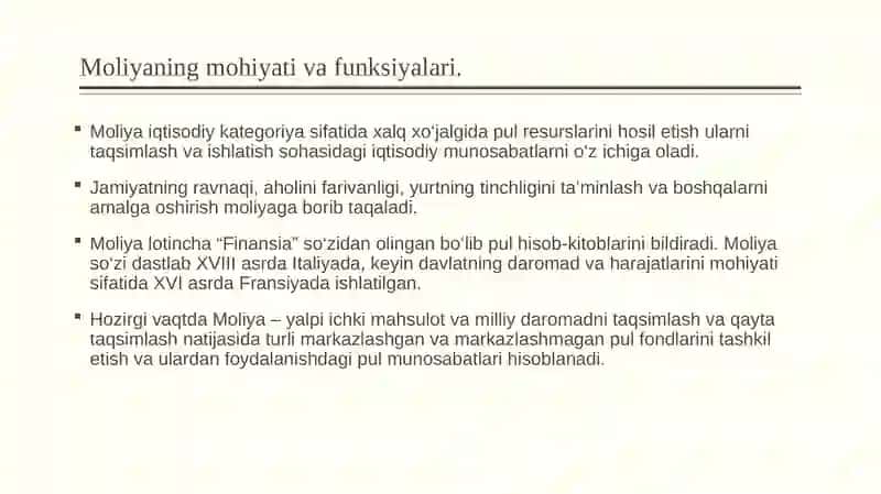 Moliya tizimi 4