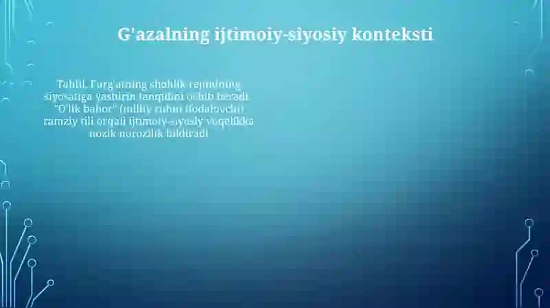 "Fasli navbahor oʻldi"gʻazali tahlili" 4