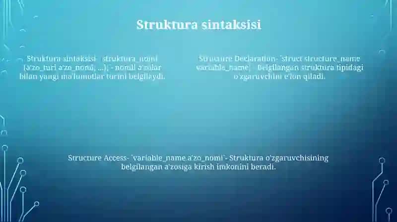 Struktura va undan foydalanish 4