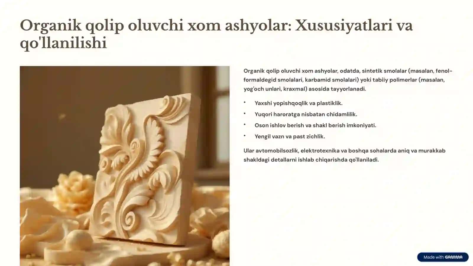 Qolip Oluvchi Xom Ashyolar: Tasnif, Talablar va Tanlov 4
