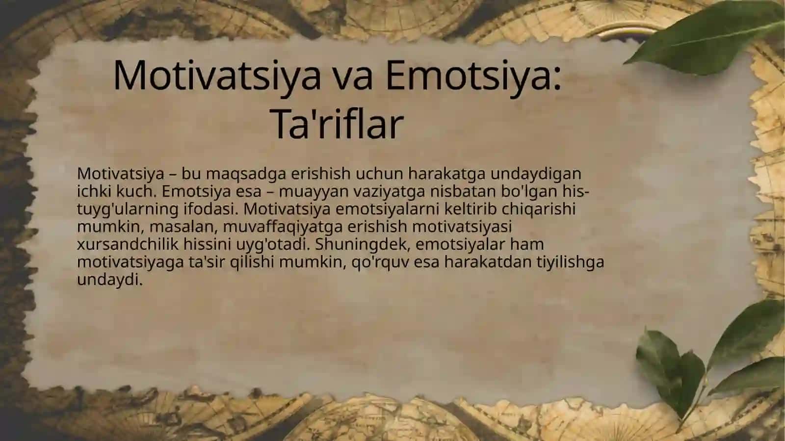 Motivatsiya va emotsional holat oʻrtasidagi bogʻliqlik. 4