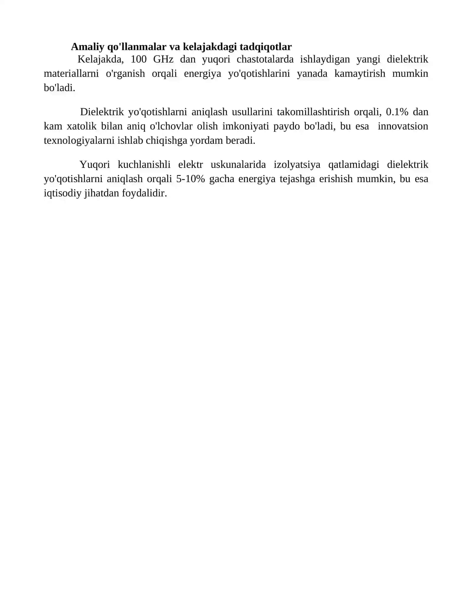 Qattiq dielektriklarda energiya isrofin aniqlash 4