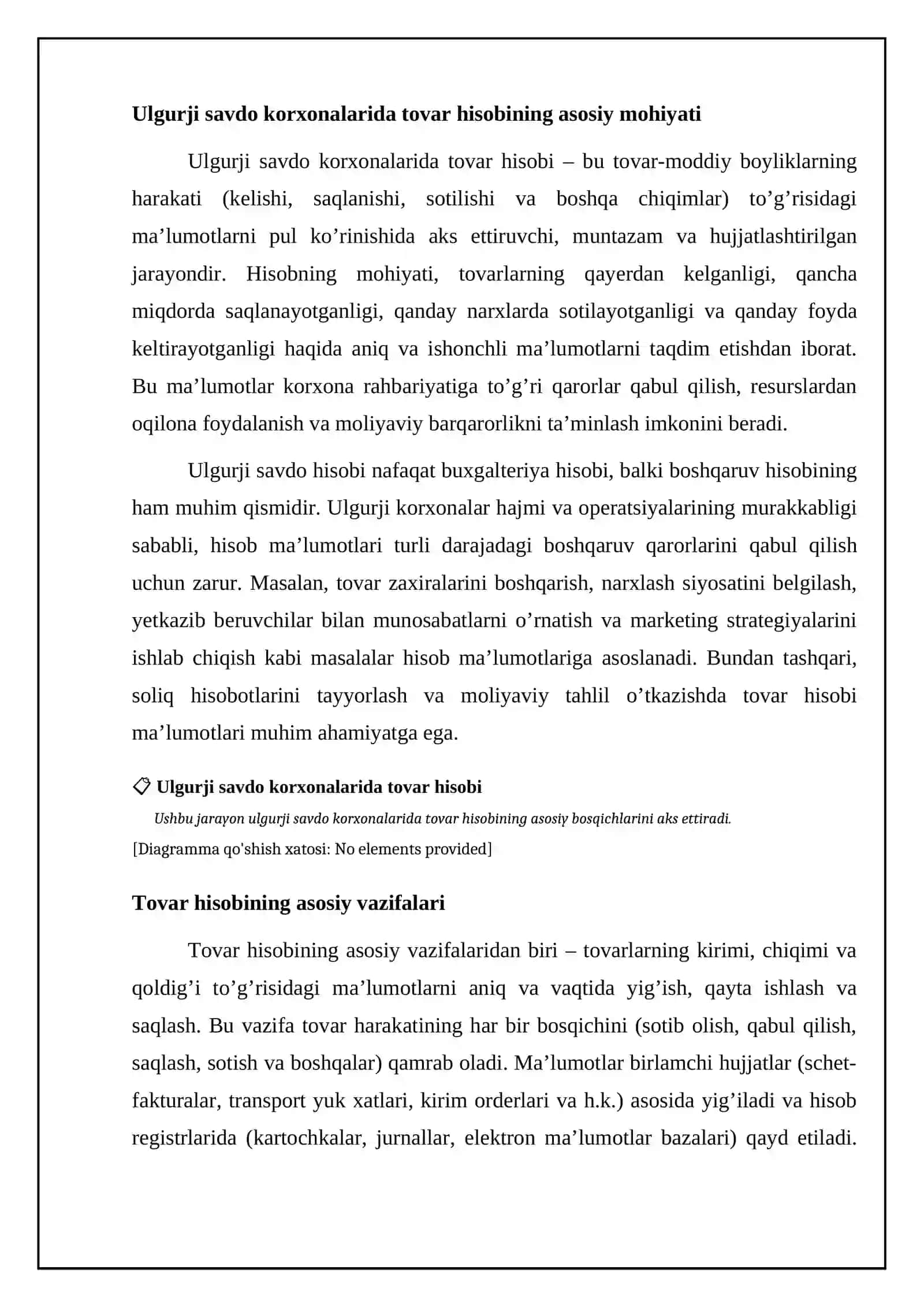 Ulgurji savdo korxonalarida tovarlarning omolbor hisobi 4