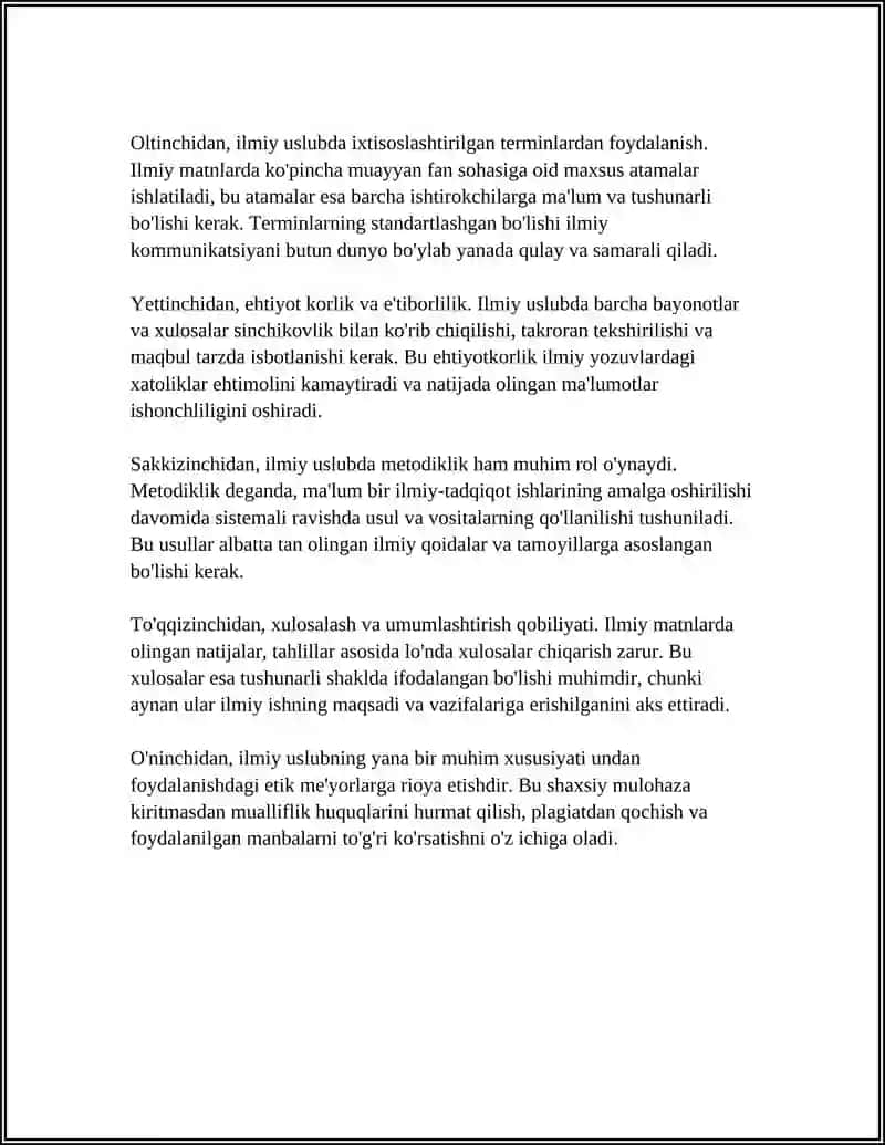 ILMIY USLUB TURLARI VA XUSUSIYATLARI 4