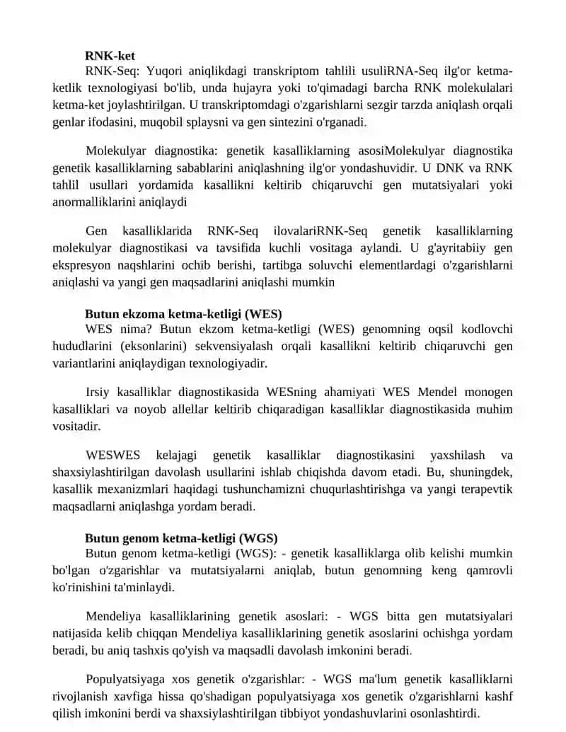 Genetik Xastaliklarning Molekulyar Diagnostik Asoslari 4