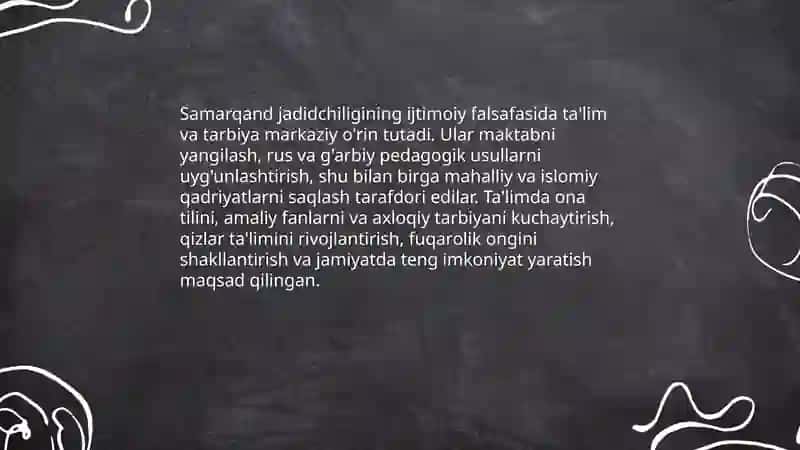Samarqand jadidchilik maktabining ijtimoiy-falsafiy nazariy asoslari 4