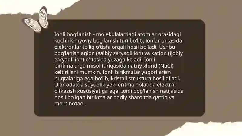 Kimyoviy bog‘lanish turlari 4