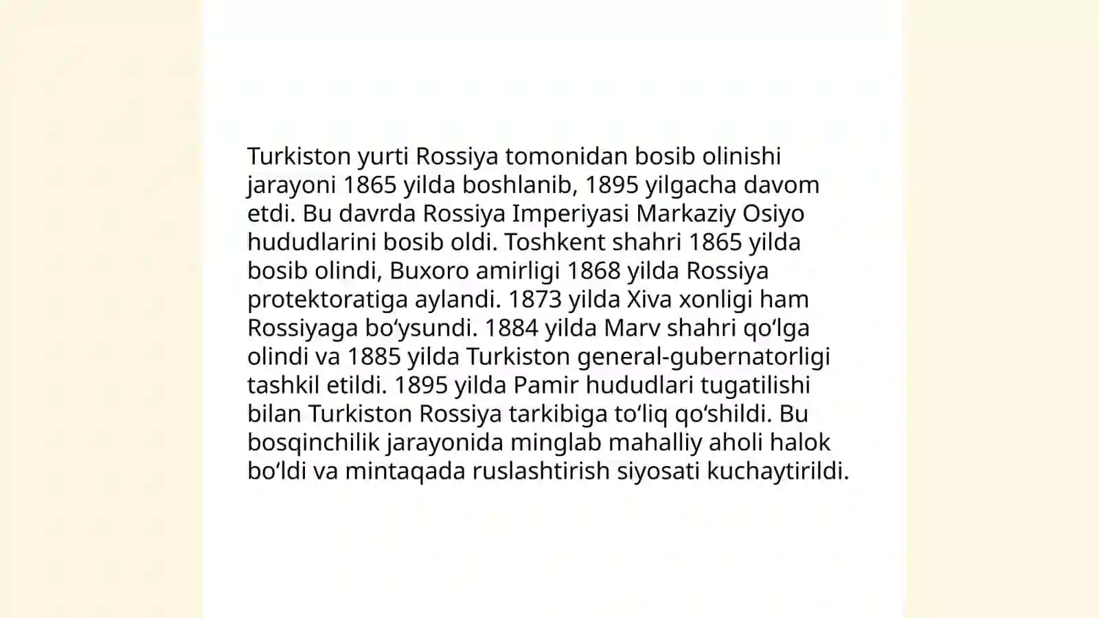 Turkistonda Rossiya imperiyasi mustamlaka boshqaruv tizimining qaror topishi 4